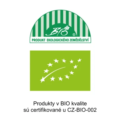 Produkty v BIO kvalite sú certifikováné u CZ-BIO-002