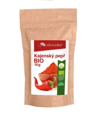 BIO Kajenské čierne korenie - prášok - BIO kvalita - 10 g