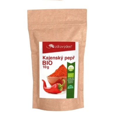 BIO Kajenské čierne korenie - prášok - BIO kvalita - 10 g